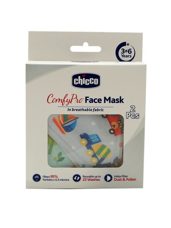 CHICCO COMFYPRO FACE MASK 3-6Y 2PC image number null
